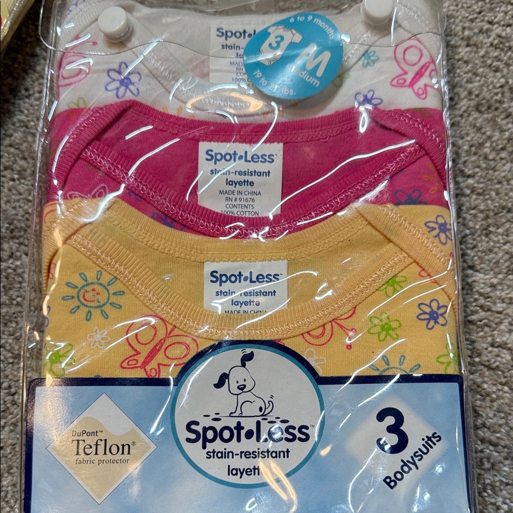 Gerber Baby Bodysuits - Yellow, Pink, and White - Picture 7 of 7